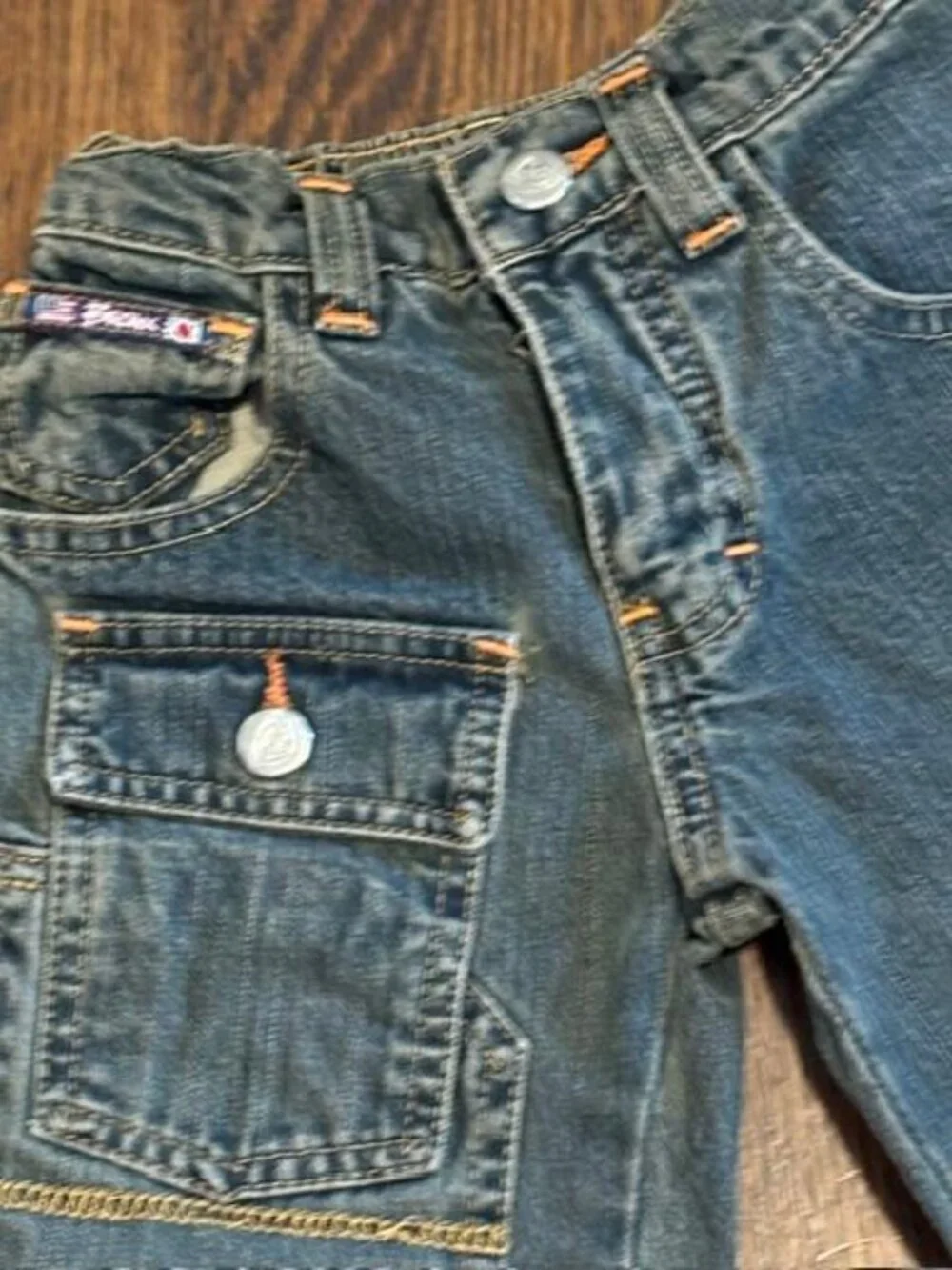 Y2K Bronx Skater Carpenter Jeans Elastic Waist Boys Jeans Size 2 Waist 19